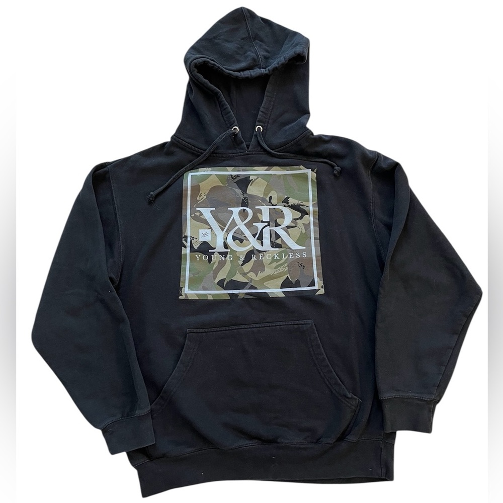 Young & Reckless Black Camo Logo Hoodie
